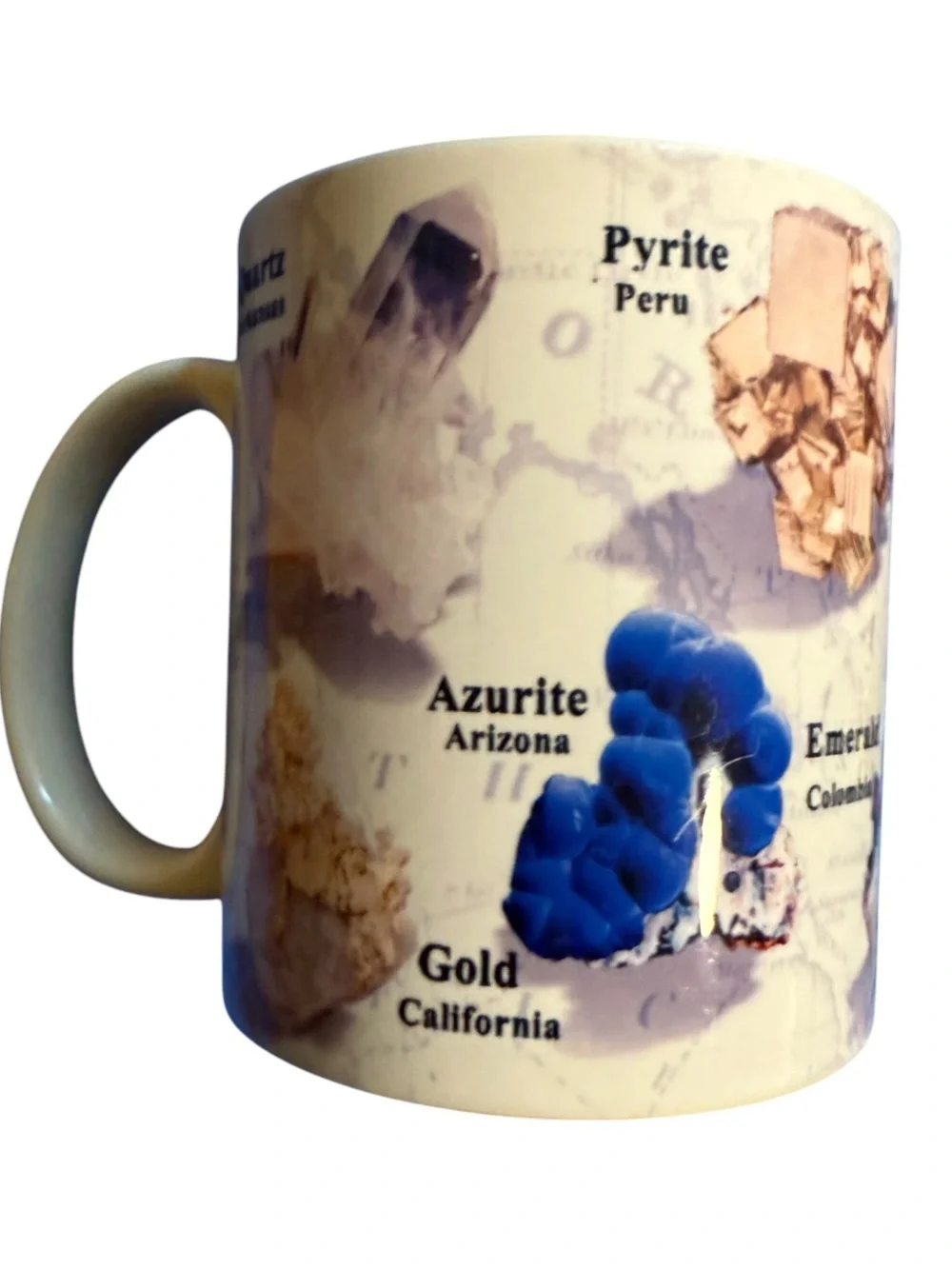 souvenir mineral-themed ceramic mug from the Bay Beach Wildlife Sanctuary locate
